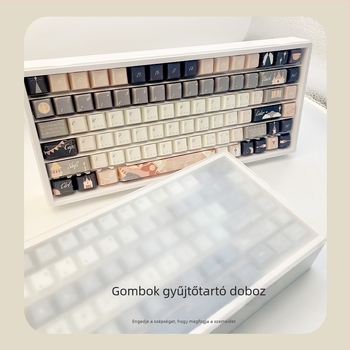 136-OS ABS Keycap tároló doboz — stackable billentyűzet-kiegészítő, keycap-kompatibilis, 0,5 kg, csomagolás: blister + belső doboz + külső kartondoboz
