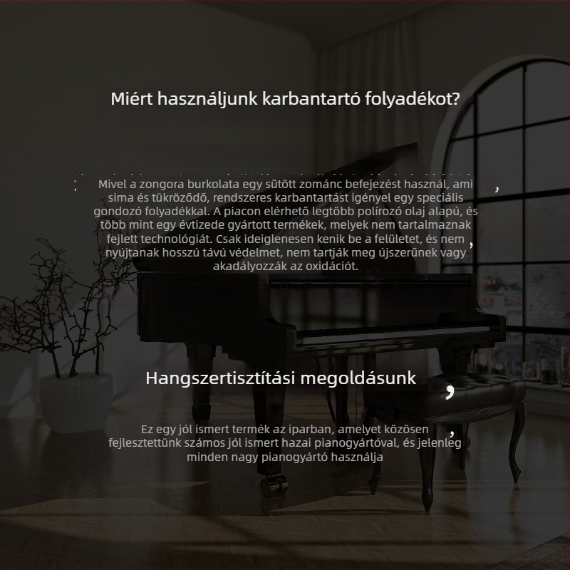 FNRLIA zongora billentyűzet tisztító és karbantartó folyadék; csomagolás: papírdoboz; elektromos billentyűzetekhez