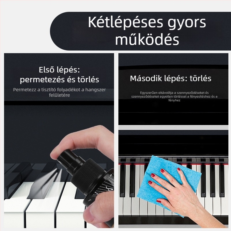 FNRLIA zongora billentyűzet tisztító és karbantartó folyadék; csomagolás: papírdoboz; elektromos billentyűzetekhez