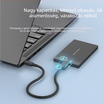 Type-C-ról Micro-B USB 3.0 külső merevlemez kábel számítógéphez, laptophoz és mobiltelefonhoz