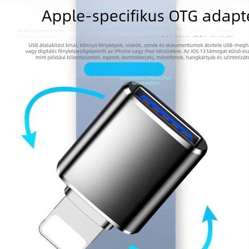 Apple Lightning OTG adapter USB-A porttal iPadhez – Támogatja külső USB meghajtókat, egér és billentyűzet