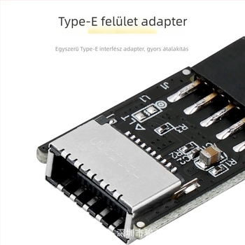 9PIN–ről TYPE-E adapterkártya, Copper core, 1–10Gbps, egy fej