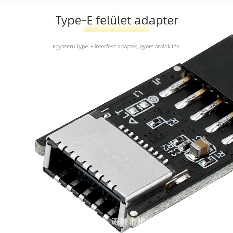 9PIN–ről TYPE-E adapterkártya, Copper core, 1–10Gbps, egy fej