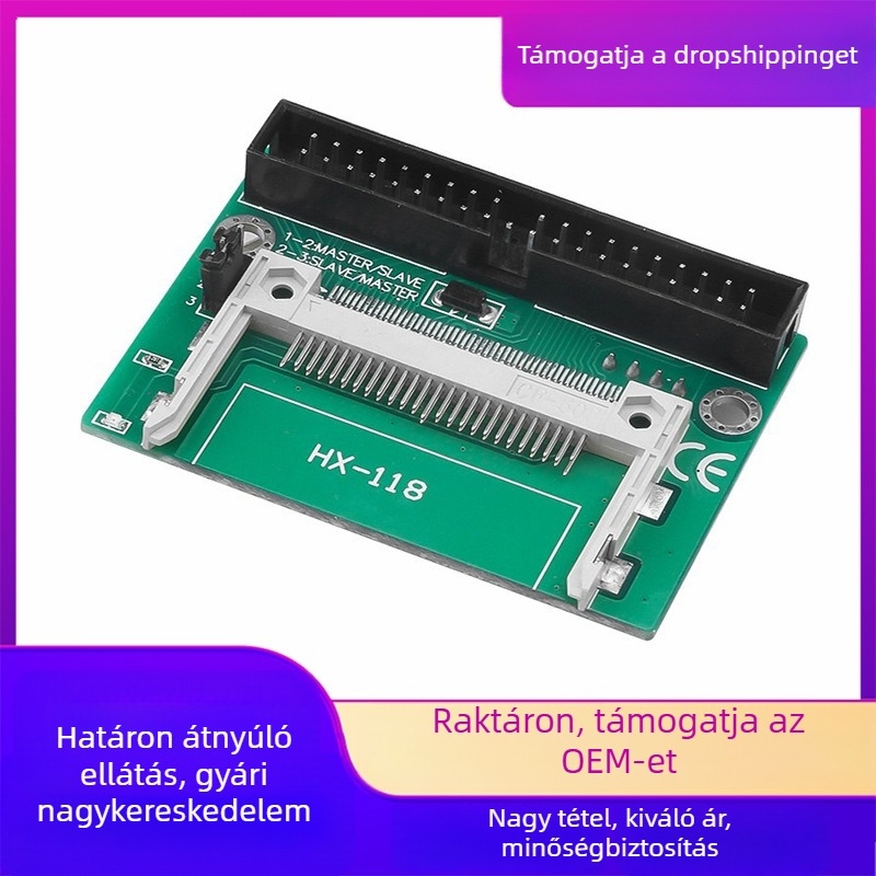 CF–IDE adapterkártya 3,5 hüvelykes IDE eszközökhöz DMA 40-pin támogatással számítógépes perifériákhoz és LCD kijelzőkhöz