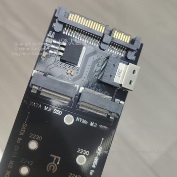 Adapterkártya SATA M.2 NGFF SSD SATA interfészhez és NVMe M.2 SSD SFF-8654-hez