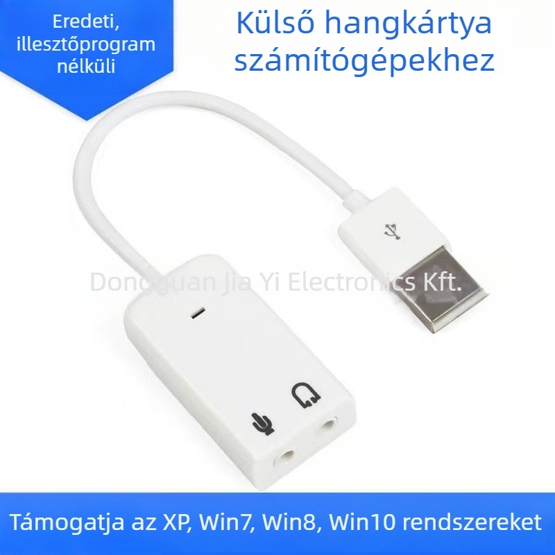USB külső hangkártya, 7.1 csatornás, modell JYDZ003, USB 2.0, 4188 chip