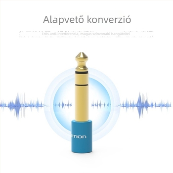 Weixun 3.5mm-től 6.5mm-ig audio adapter, 3.5mm női csatlakozó, 6.5mm férfi, rézmag, modell VAB-S01-L