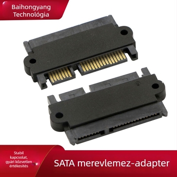 SATA 22P 7+15 férfi–nő adapter adatokhoz és áramellátáshoz, rézmag, egyetlen csatlakozó