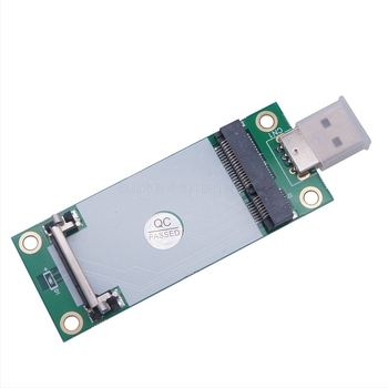 Mini PCIe USB 2.0 adapterkártya 3G/4G modulokhoz SIM/UIM tartóval — Modell MCA630, USB 2.0 interfész