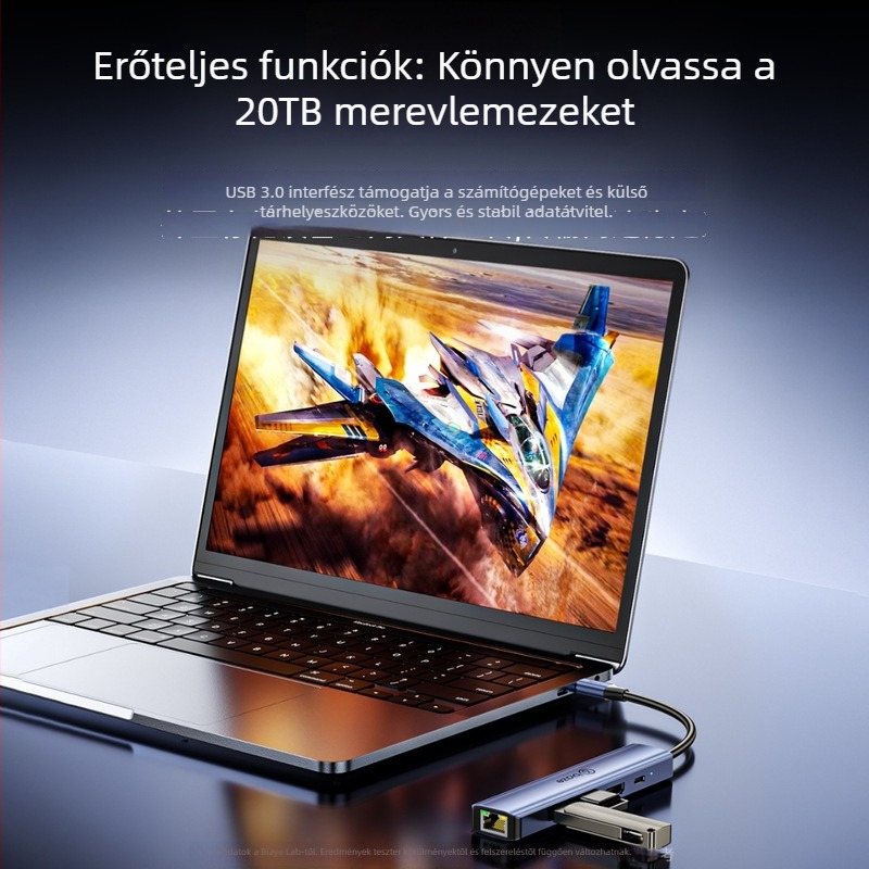 USB-C–ről HDMI‑re dokkoló állomás 4K60Hz támogatással, rézmaggal, akár 5 porttal