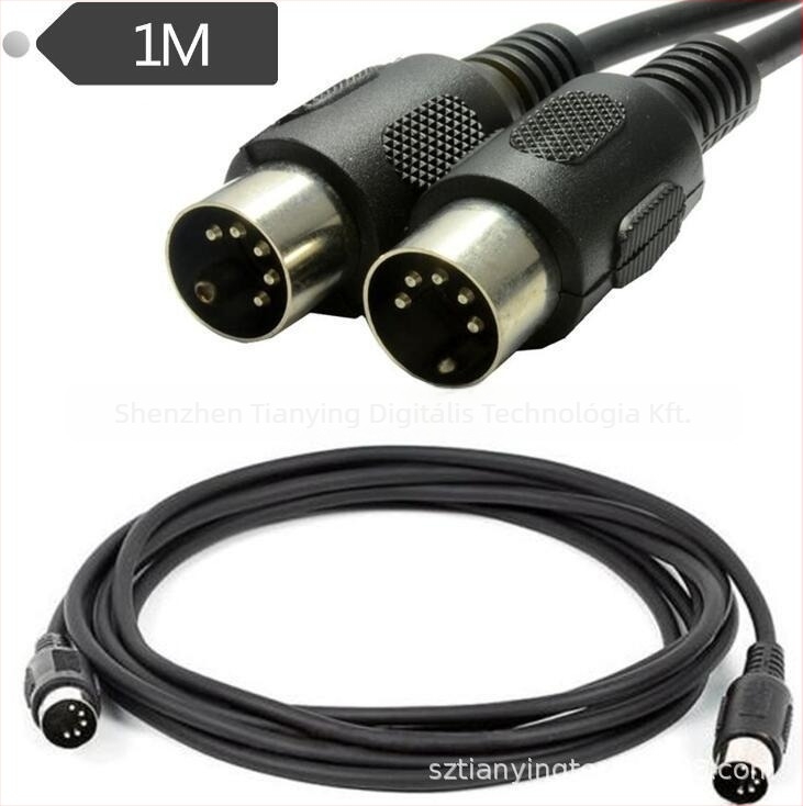 MIDI kábel 5-pines DIN, 1 m hosszú, adapterkábel