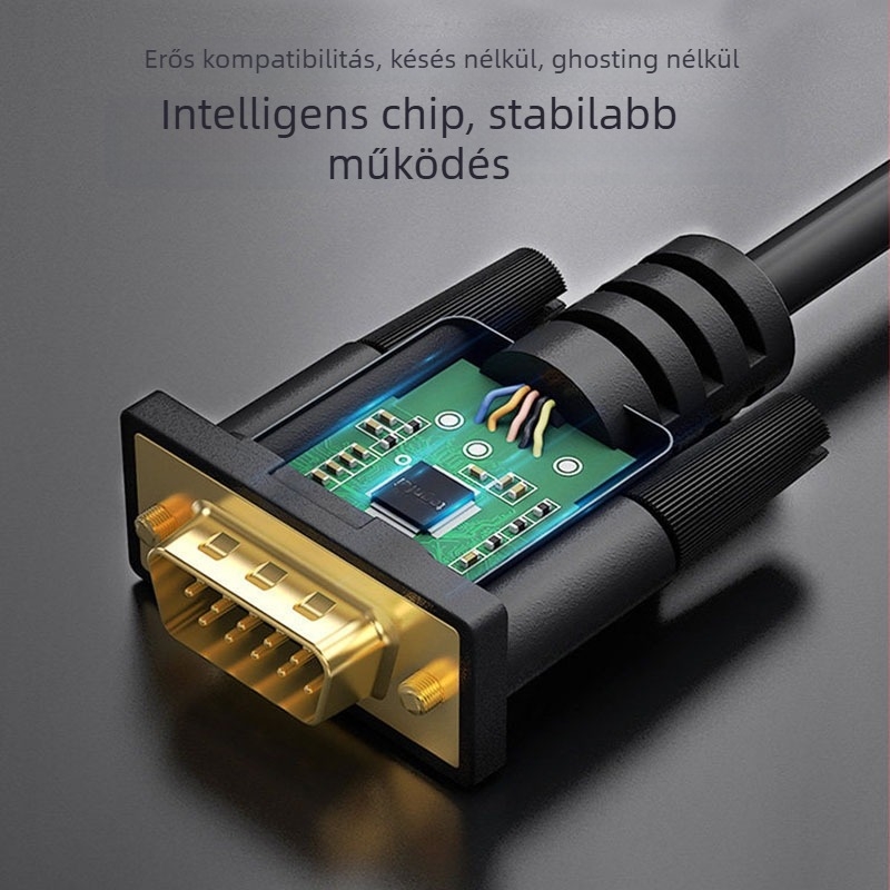 HDMI–VGA adapter kábel CS5210 chippel, rézmaggal