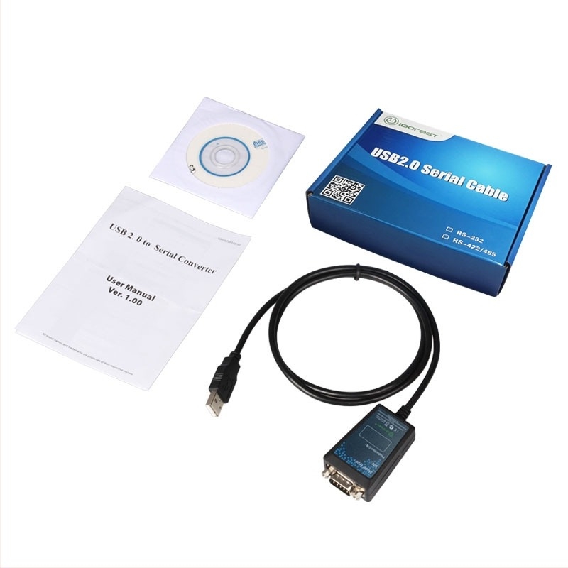 USB-RS232 soros adapterkábel, DB9 csatlakozó, FTDI chip, IO-USB2310-01 modell, POS terminálokhoz, munkaidő-nyilvántartó terminálokhoz és nyomtatókhoz
