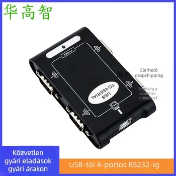 USB-RS232 4-portos soros adapter kábel, USB 2.0, rézmag