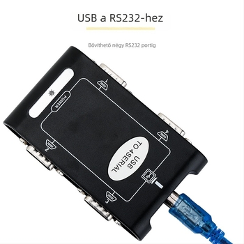 USB-RS232 4-portos soros adapter kábel, USB 2.0, rézmag