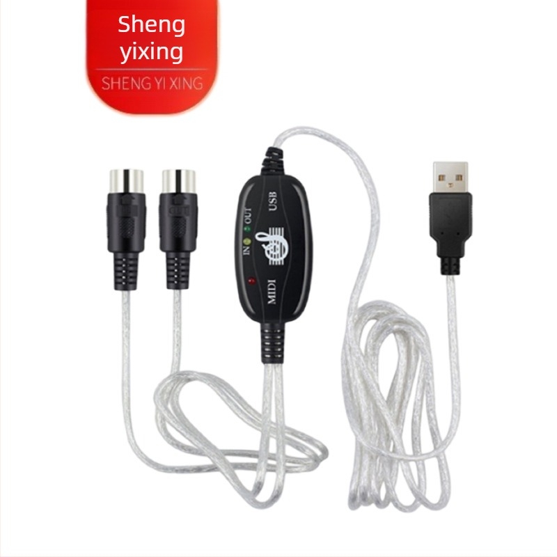 MIDI-USB adapter kábel elektronikus zongorához és dobokhoz - USB 2.0, adatátvitel 2.0, rézmag