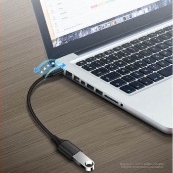 USB 3.0 A női - Type-C bővítőkábel, OTG adapter, 200 mm, rézmag, 5 Gbps