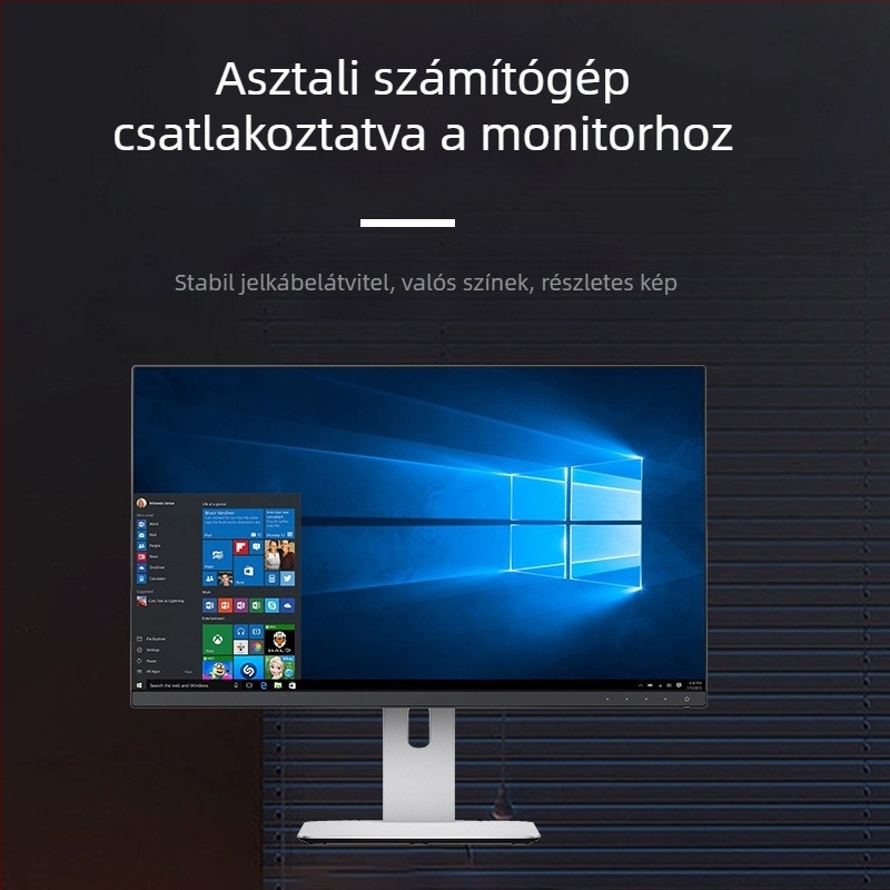 DP–to–VGA patch kábel monitortól projektorig (VGA interfész, chip: 1, stabil átviteli sebesség, rézbevonatú acélmag)