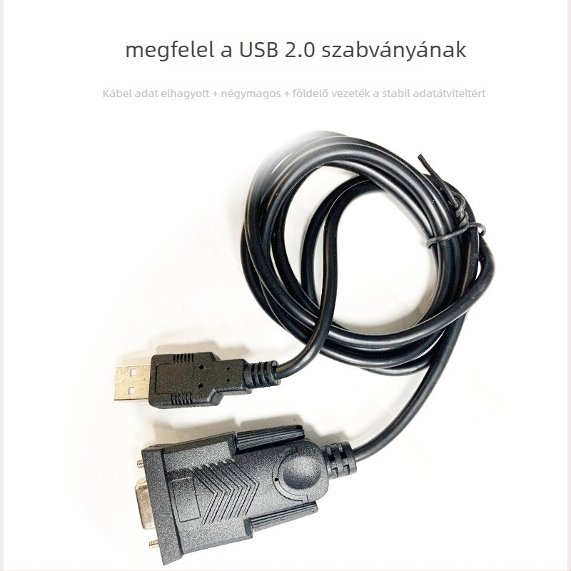 USB 2.0-os RS232 adapterkábel, DB9 csatlakozó, 1,5 m hosszú, EZ0517, E zeus