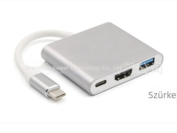 USB-C–HDMI adapter – 3-in-1 funkció, HDMI interfész (Márka: qen)