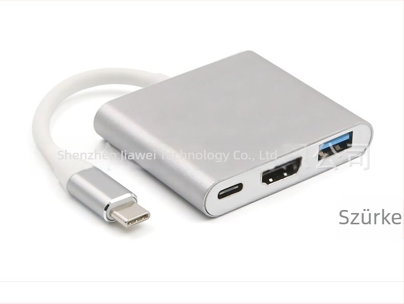 USB-C–HDMI adapter – 3-in-1 funkció, HDMI interfész (Márka: qen)