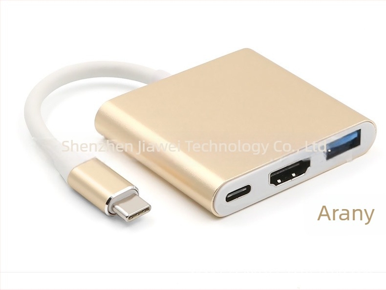 USB-C–HDMI adapter – 3-in-1 funkció, HDMI interfész (Márka: qen)
