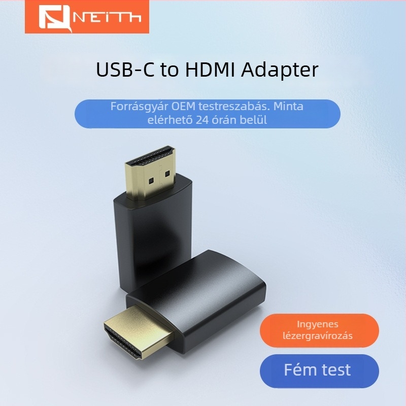 Type-C to HDMI adapter, 4K 30 Hz, USB-C női HDMI-hez