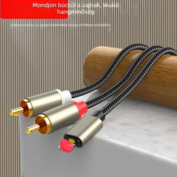 Lightning–ról 2RCA audio patch kábel, modell RCA Lotus line, rézmagú, 1–2 osztó