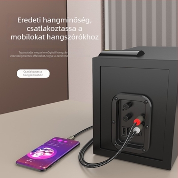Lightning–ról 2RCA audio patch kábel, modell RCA Lotus line, rézmagú, 1–2 osztó