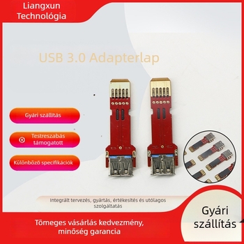 USB 3.0 adapterlap alaplap teszteléséhez – USB 3.0 interfész, 55 mm hosszú, rézmag, egyfejű csatlakozó