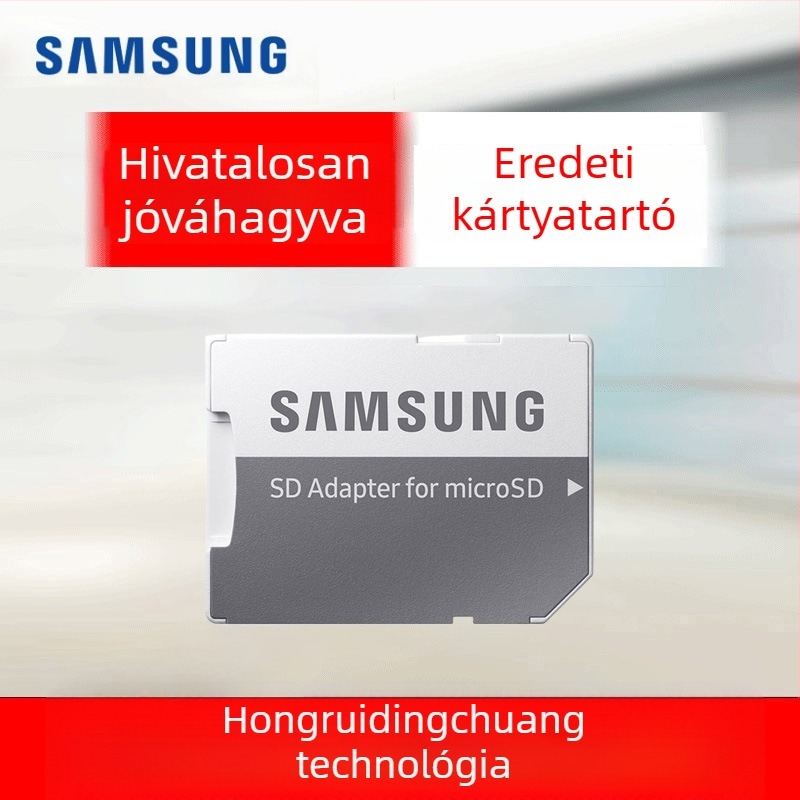 Samsung microSD–SD adapter kártyatartó, chip nélküli, memóriabővítés, 2020-as megjelenés