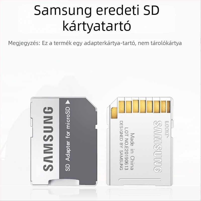 Samsung microSD–SD adapter kártyatartó, chip nélküli, memóriabővítés, 2020-as megjelenés