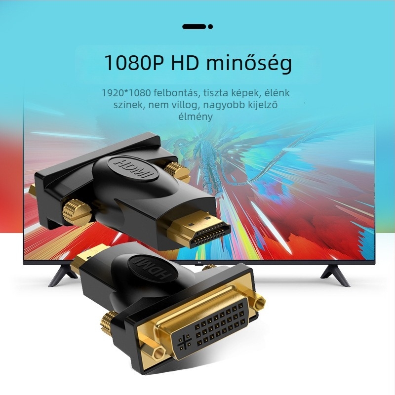 HDMI–DVI-I adapter, modell A006BBK, rézmag, HDMI interfész