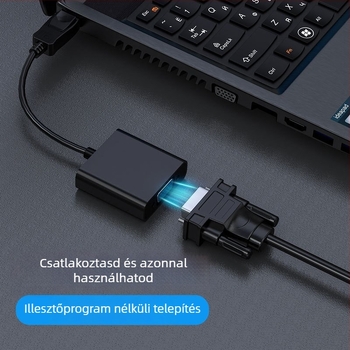 DP–to–VGA adapterkábel laptopokhoz — 1080p támogatás, 20 cm rézmag, kiváló minőségű chip