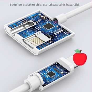 UW-F6 adapterkábel, ezüstbevonatos mag, 0,125 m hosszú, egyfejű csatlakozó
