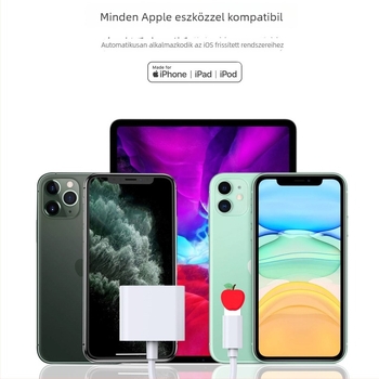 UW-F6 adapterkábel, ezüstbevonatos mag, 0,125 m hosszú, egyfejű csatlakozó