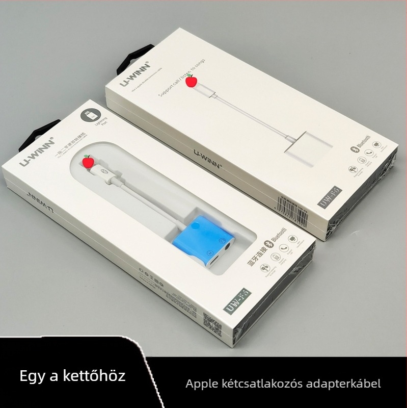 UW-F6 adapterkábel, ezüstbevonatos mag, 0,125 m hosszú, egyfejű csatlakozó