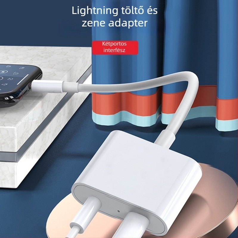 UW-F6 adapterkábel, ezüstbevonatos mag, 0,125 m hosszú, egyfejű csatlakozó