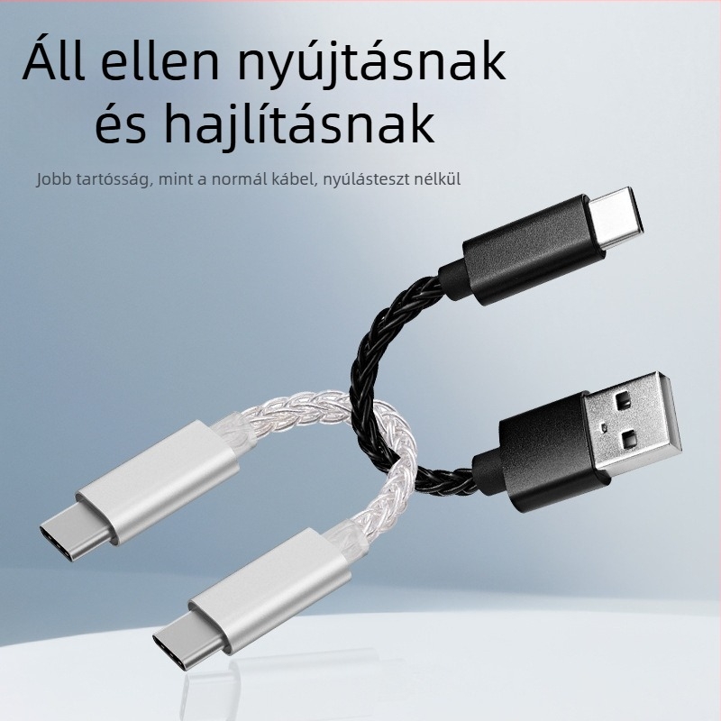 OTG adapterkábél – OT01 (C-to-A) és OT02 (C-to-C) modelllek, ezüstözött vezetőmag, OTG interfész, adatátviteli sebesség 35