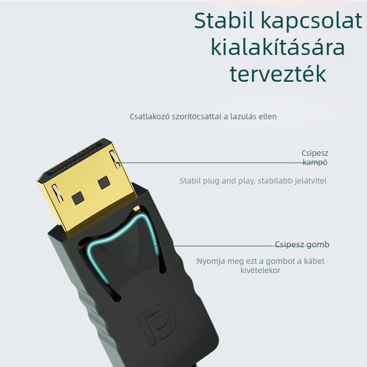 DP HDMI adapterkábel, DP interfész, egyfejű csatlakozó, Modell: Dp to hdmi, Értékesítés utáni szolgáltatás: 3 garanciák