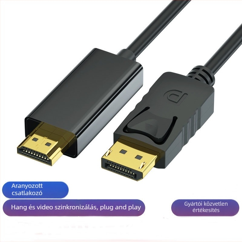 DP HDMI adapterkábel, DP interfész, egyfejű csatlakozó, Modell: Dp to hdmi, Értékesítés utáni szolgáltatás: 3 garanciák