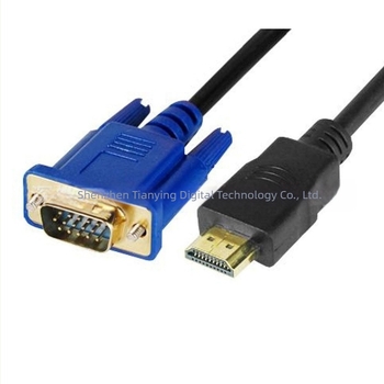 HDMI to VGA patch kábel, VGA interfész, chip nélküli, egyfejű