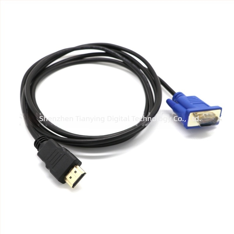 HDMI to VGA patch kábel, VGA interfész, chip nélküli, egyfejű