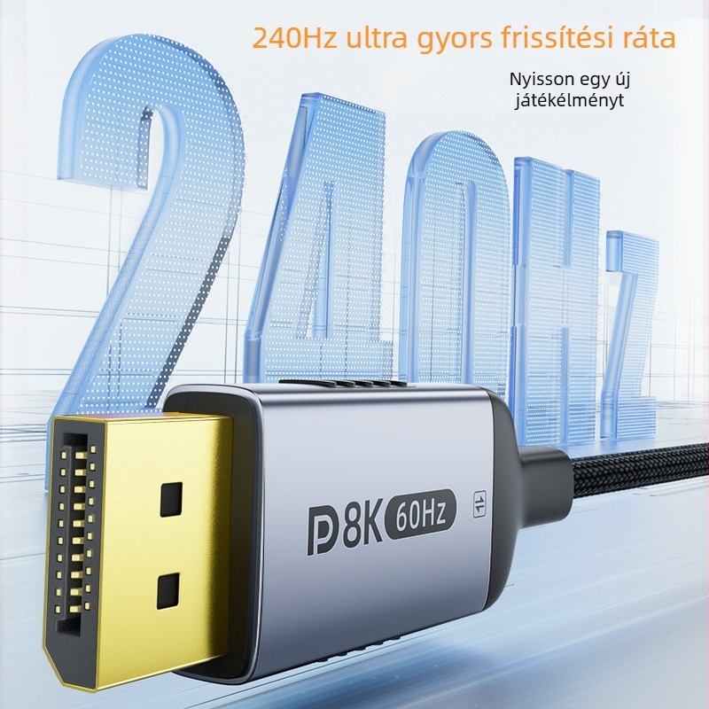Kétirányú Type-C–DP adapterkábel, 8K támogatás, rézmagú, modell Zx135, verzió 1.4