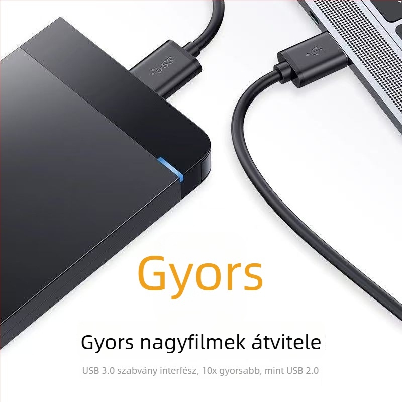 Type-C–ről Micro-USB 3.0 adatkábel, nagy sebességű, hosszított hossz, rézmagú, modell 5005