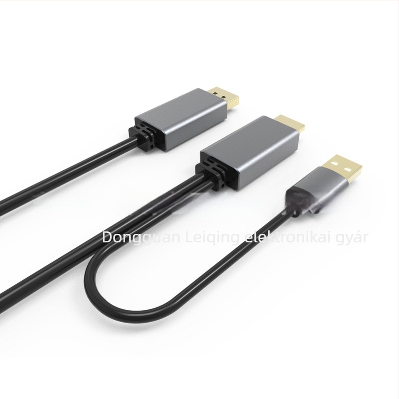 HDMI-től DP-ig kábel, 4Kx2K támogatás, réz mag, alumínium ház, 2 m hosszúságú