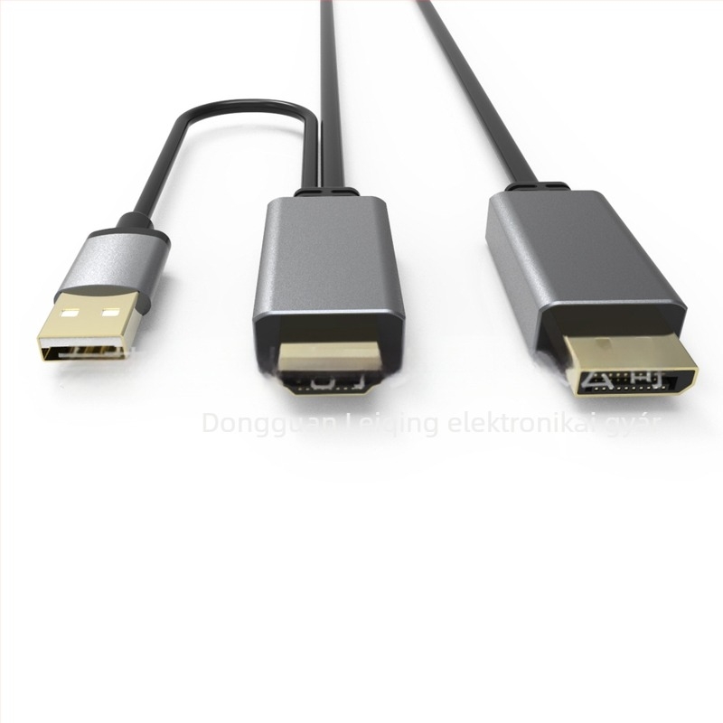 HDMI-től DP-ig kábel, 4Kx2K támogatás, réz mag, alumínium ház, 2 m hosszúságú
