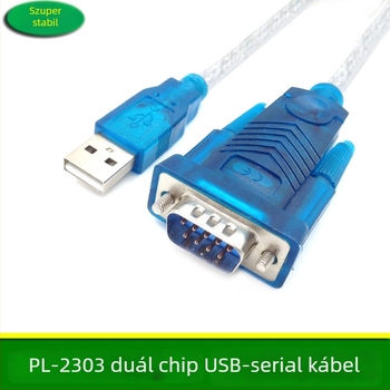 USB-Serial kábel PL-2303-mal, 9-pontos COM/RS-232