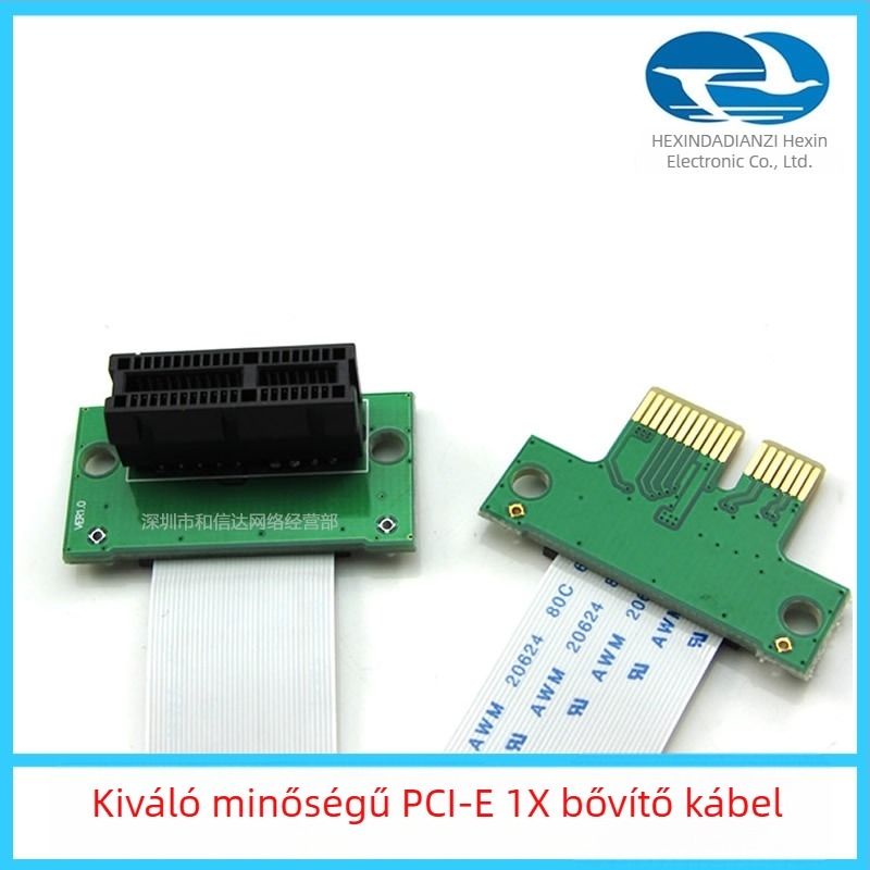 PCI-E 1X bővítőkábel, adapter, 0,15 m, QING YE