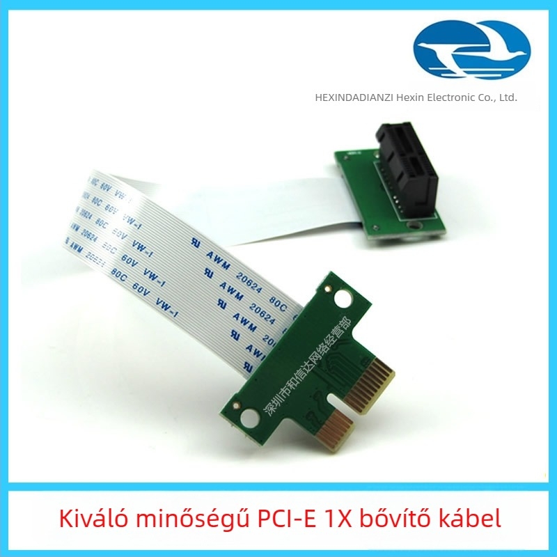 PCI-E 1X bővítőkábel, adapter, 0,15 m, QING YE